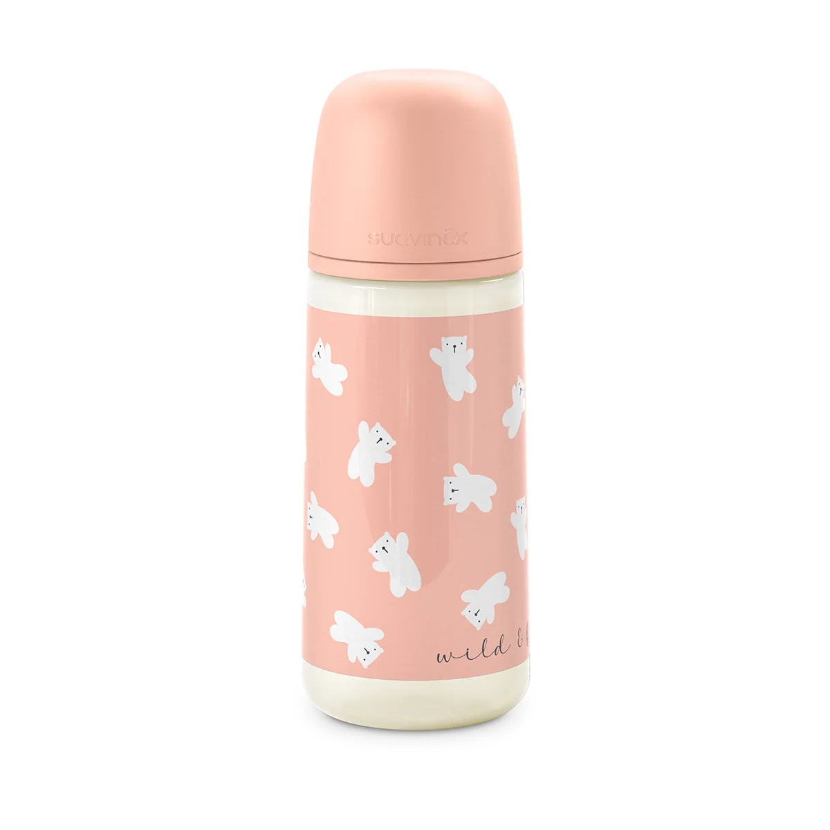 Suavinex Kojenecká láhev WILD&FREE L 360 ml 1 ks růžová