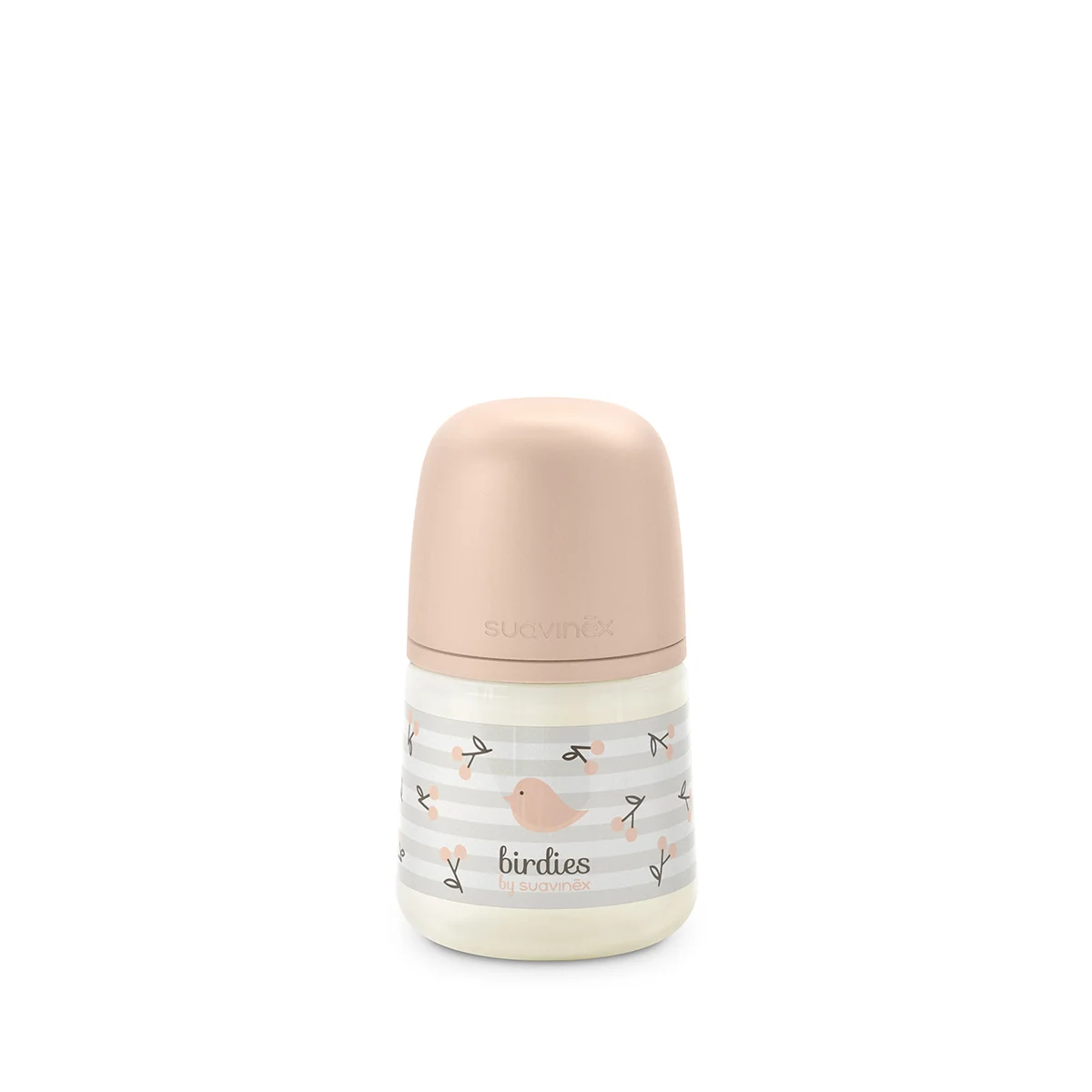 Suavinex Kojenecká láhev fyziologická BIRDIES S 150 ml 1 ks růžová