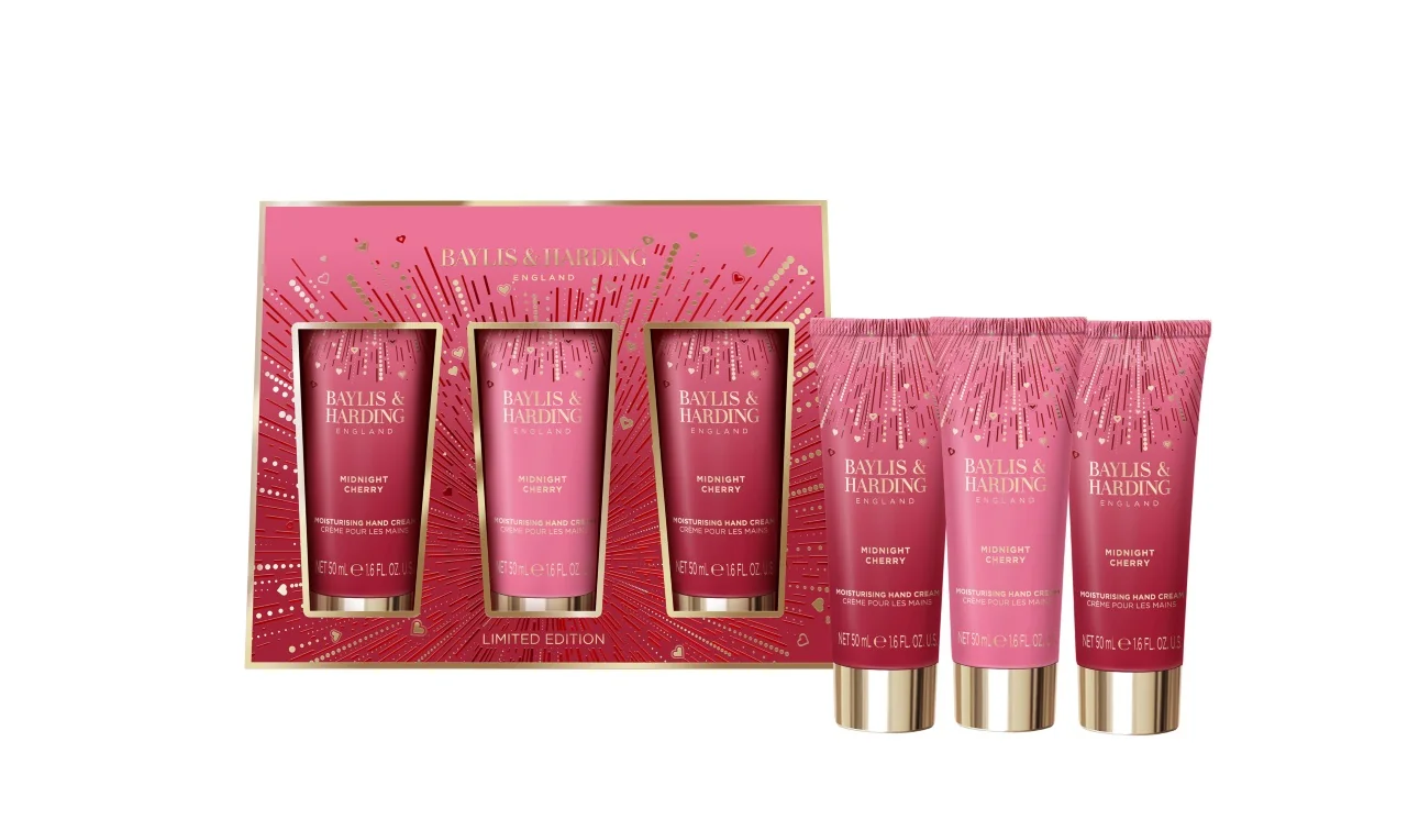 Baylis & Harding Sada krémů na ruce Midnight Cherry 3x50 ml