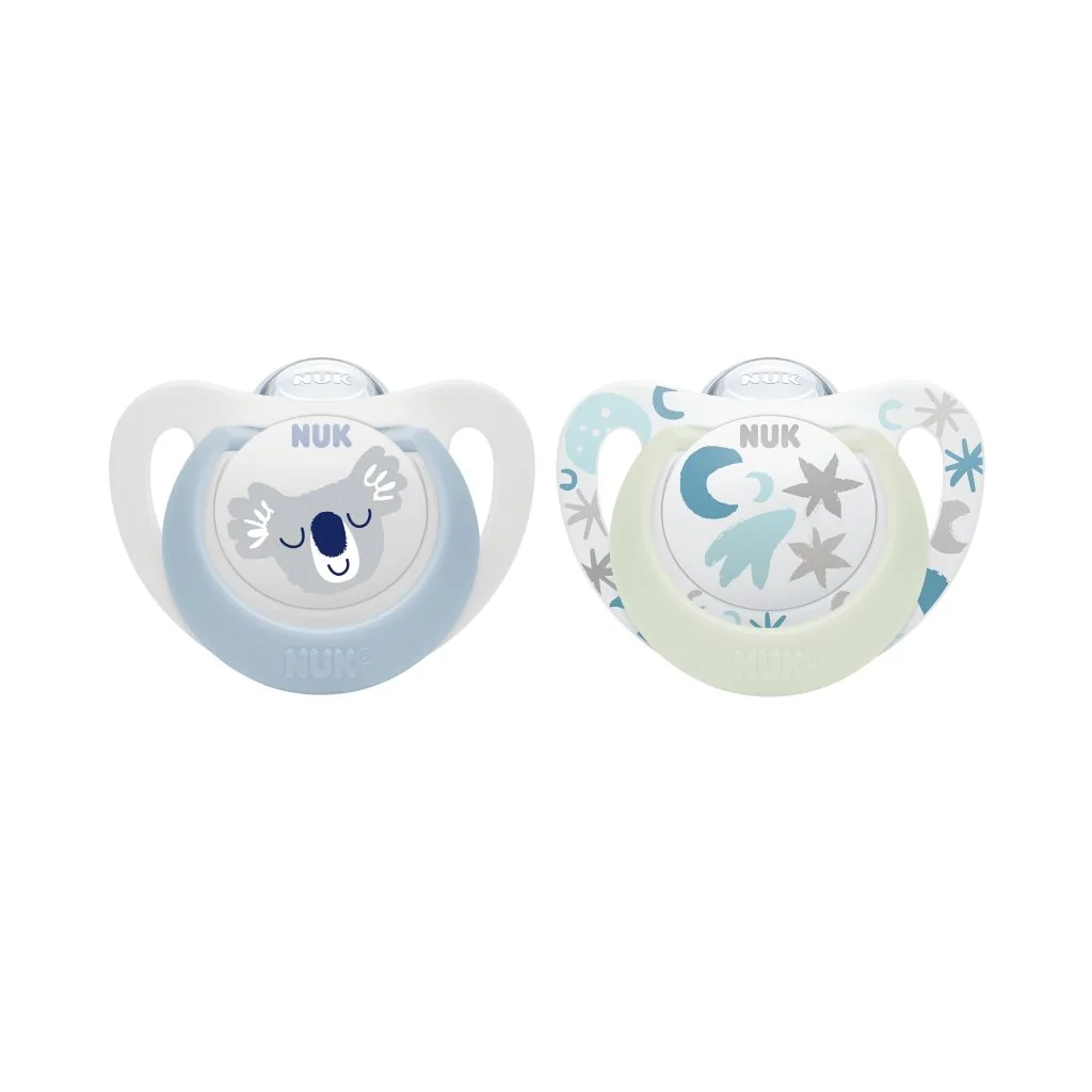 NUK Dudlík Star Den & Noc 0-6m box 2 ks