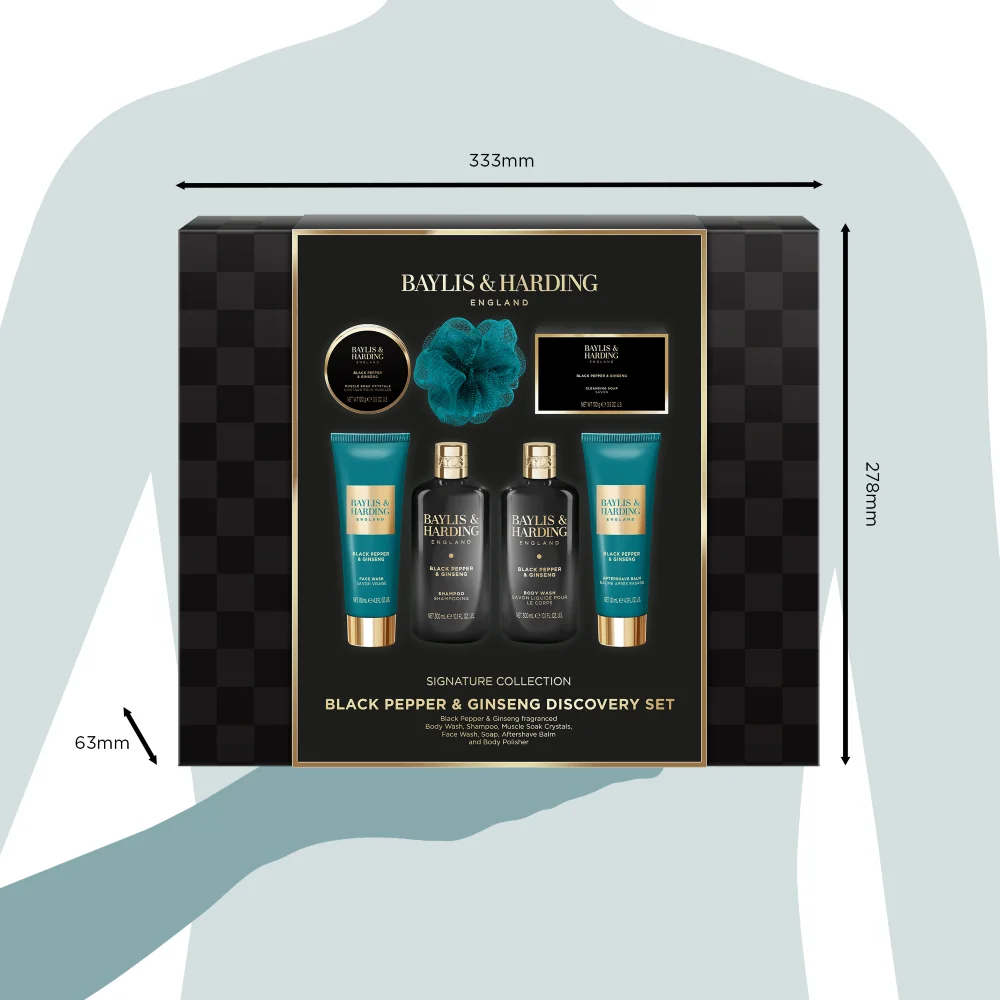Baylis & Harding Dárková sada péče o tělo pro muže Black Pepper 7 ks