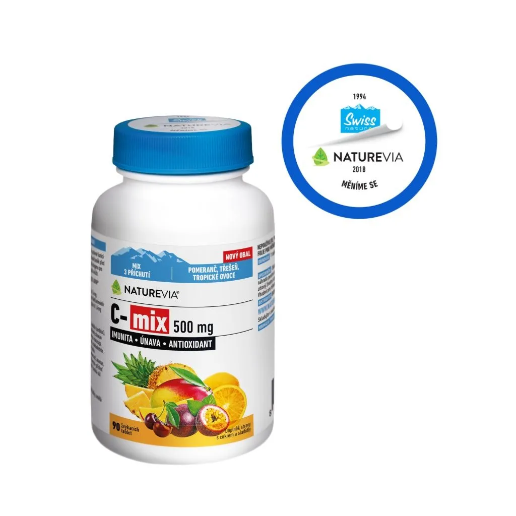 NatureVia C-MIX 500 mg 90 žvýkacích tablet