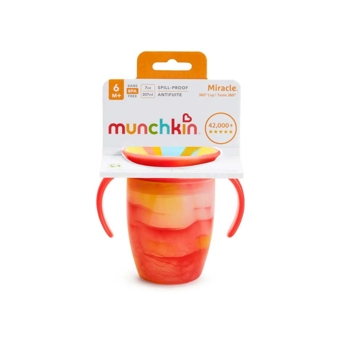 Munchkin Miracle 360° Tie Dye Cup Tropical 6m+ 2x207 ml žlutý a červený