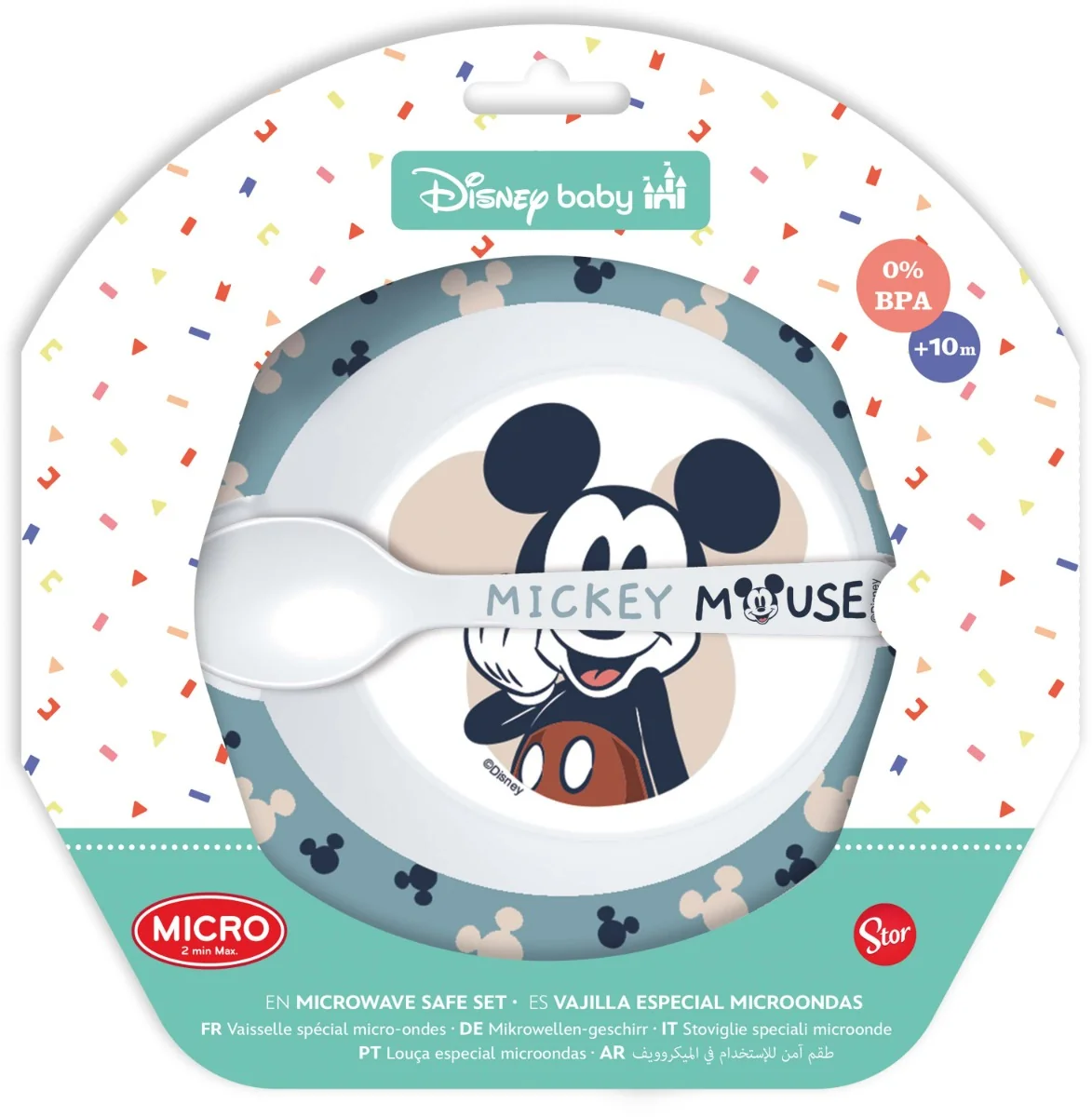Stor Mickey sada nádobí miska a lžíce 1 ks