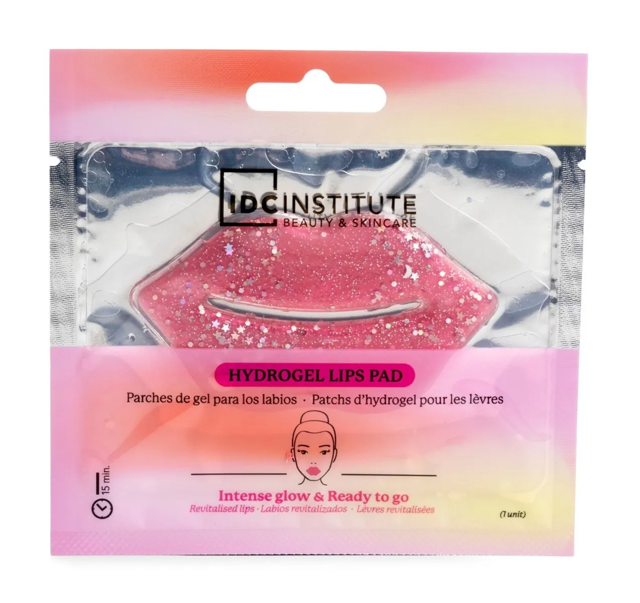 IDC Institute Třpytivá růžová maska na rty 1 ks