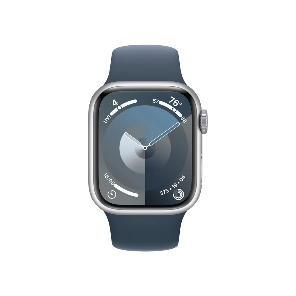 Apple Watch S9 Cellular 41 mm sport band M/L smart hodinky Silver/Storm Blue