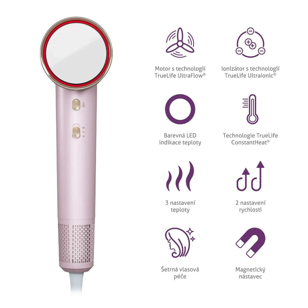 Truelife HairDryer D6 fén s ionizátorem