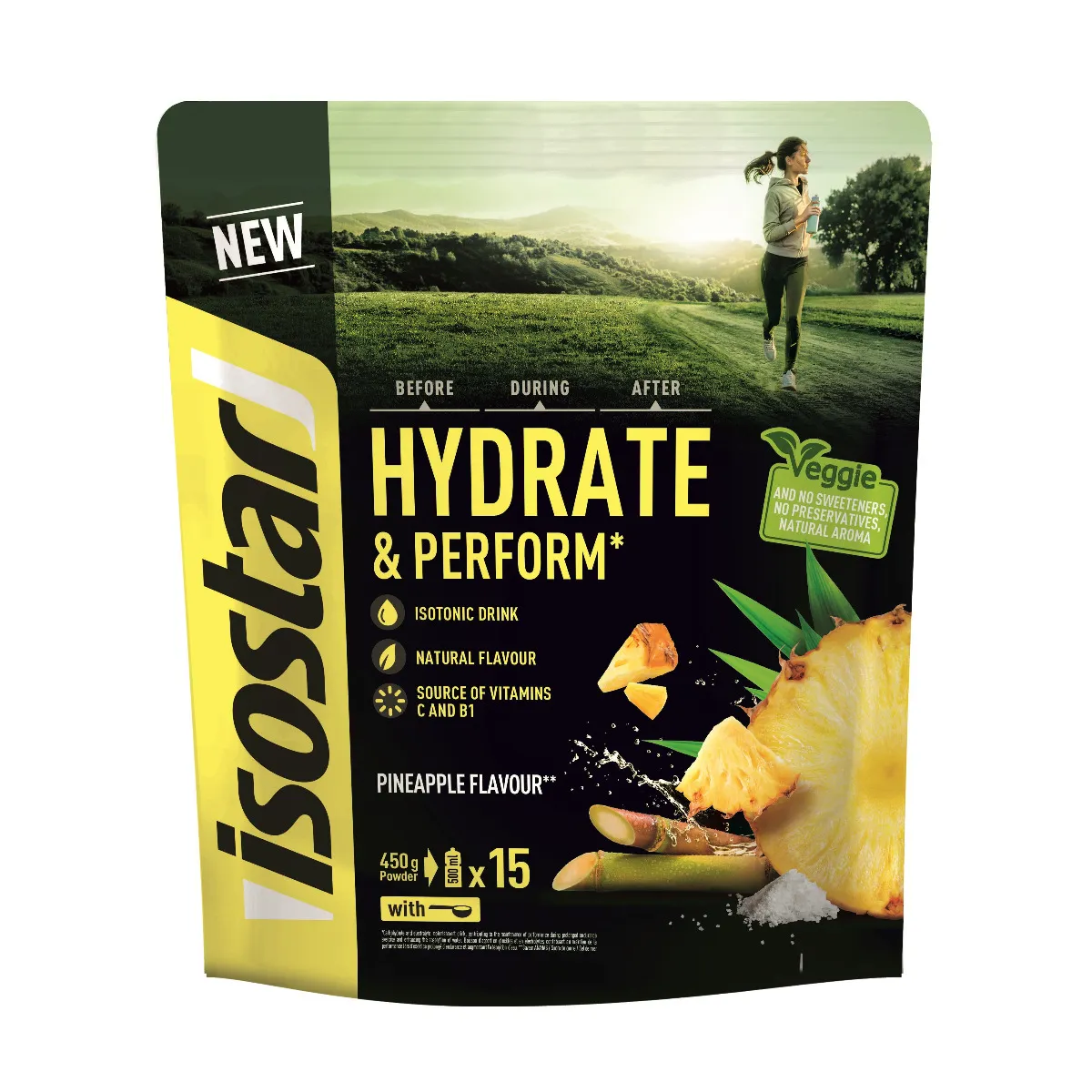 Isostar Hydrate & Perform ananas isotonický práškový nápoj 450 g