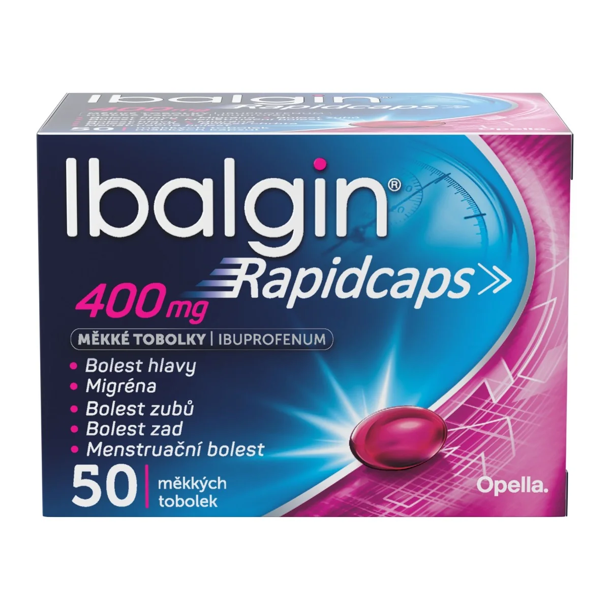 Ibalgin Rapidcaps 400 mg 50 měkkých tobolek