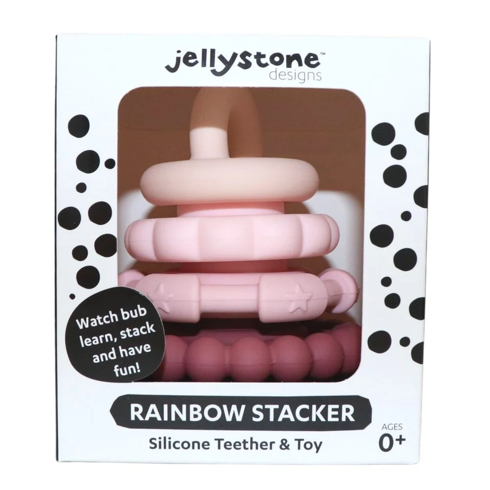Jellystone Designs Skládací pyramida s kousátky, růžová