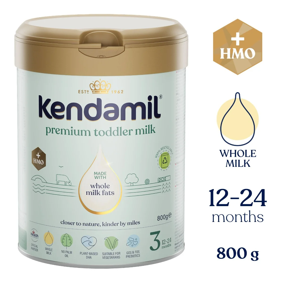 Kendamil 3 Premium Batolecí mléko HMO+ 800 g