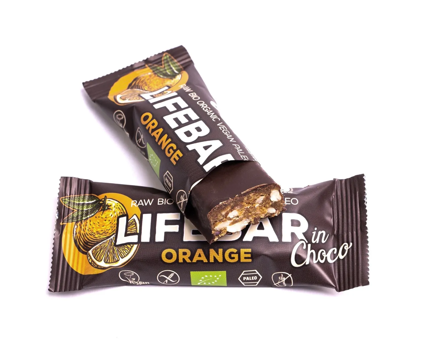 LifeFood Lifebar InChoco tyčinka pomeranč RAW BIO 40 g