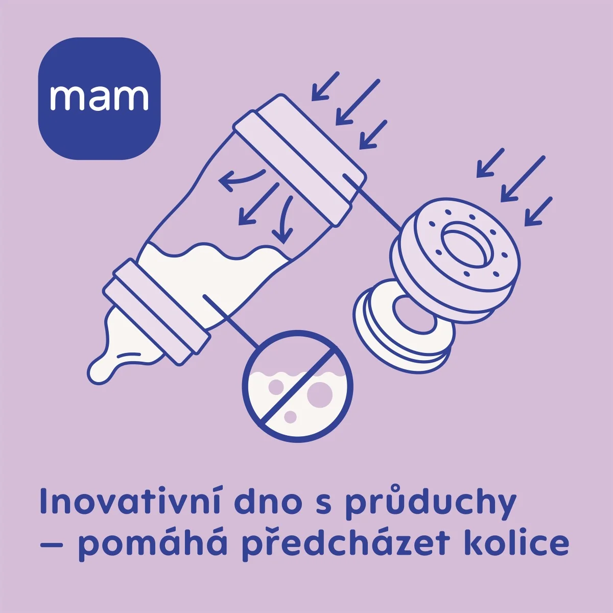 MAM Láhev Anti-Colic 160 ml 1 ks mátová