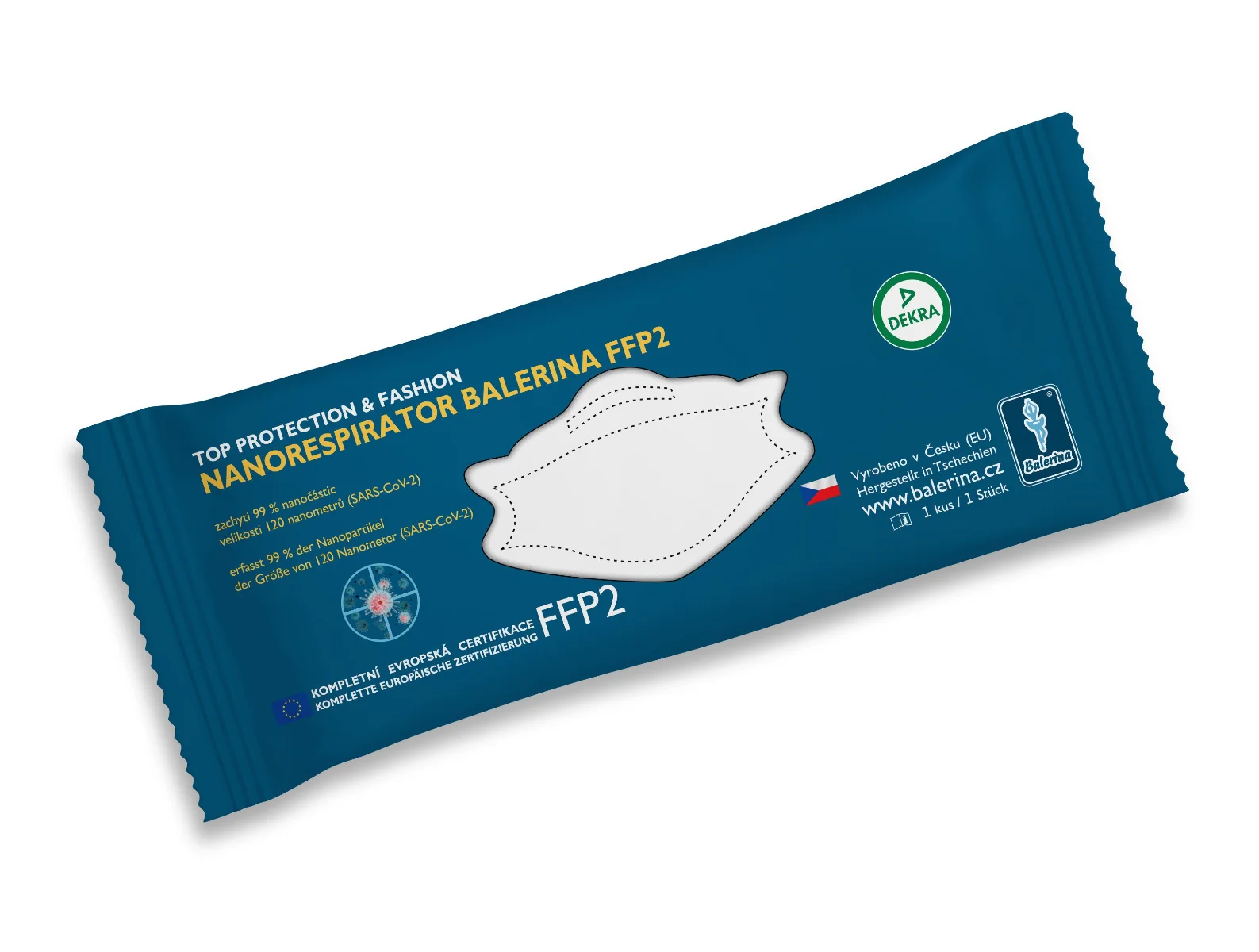 Balerina Nanorespirátor PFHM931 FFP2 NR vzor č. 999 1 ks
