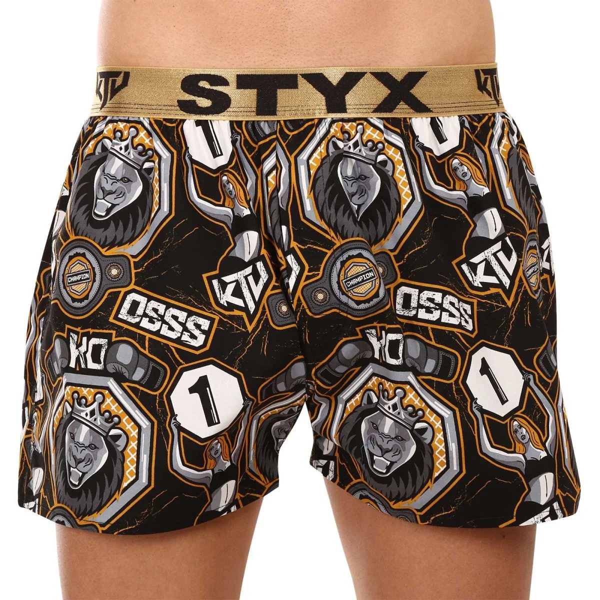 Styx 2PACK pánské trenky art / KTV sportovní guma (2BT1655) M