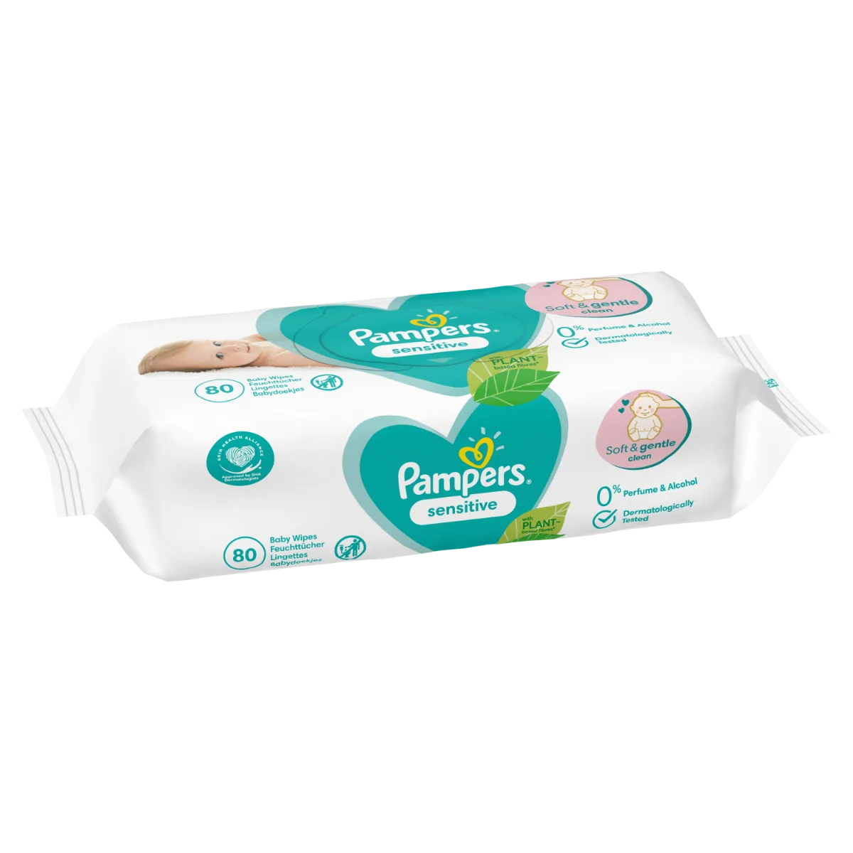 Pampers Sensitive vlhčené ubrousky 15x80 ks