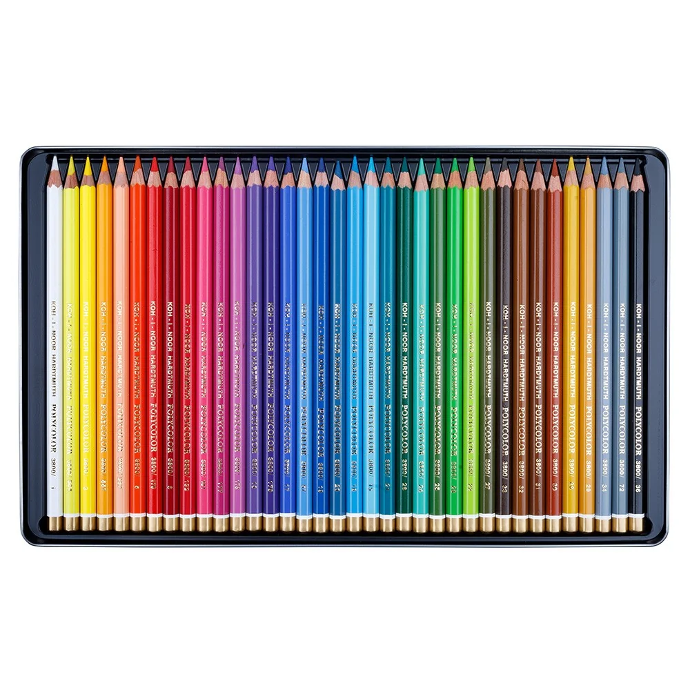 KOH-I-NOOR POLYCOLOR 3825/36 - umělecké pastelky v plechovém pouzdře - 36 ks