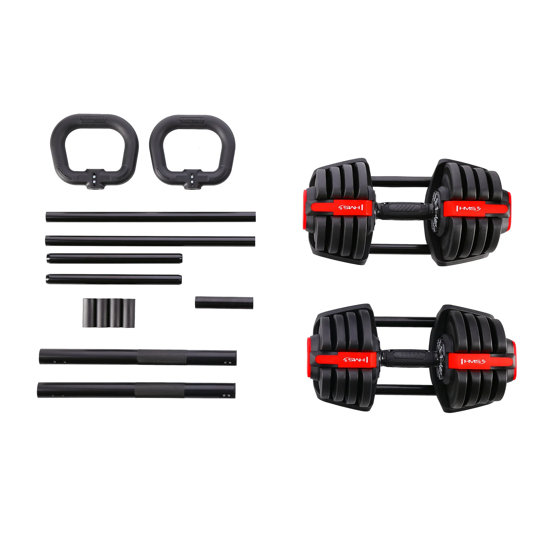 HMS Jednoruční / obouruční variabilní činka SGR18 PRO SET 3v1 40 kg