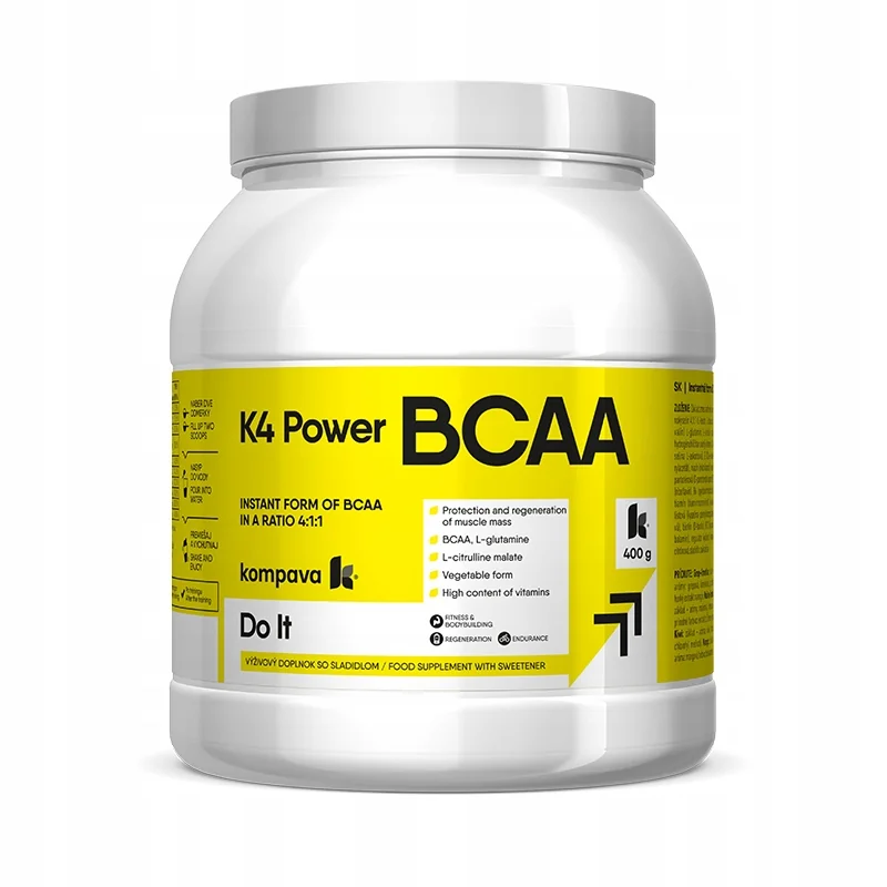 KOMPAVA K4 Power BCAA 400 g/36 porcí, grep-lime
