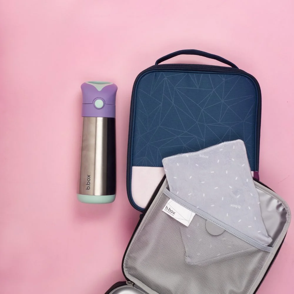 B.BOX Termoska na pití s brčkem 500 ml - lilac pop