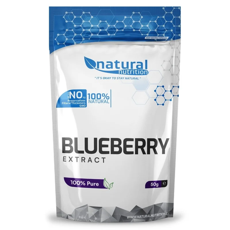 Natural Nutrition Borůvky extrakt prášek (25% antokyaninů) 50g