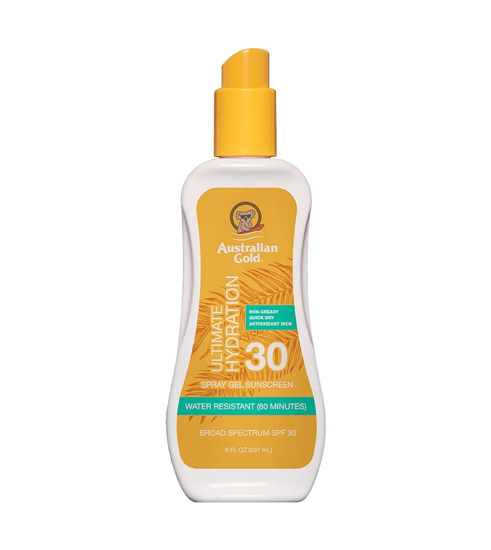 Australian Gold SPF 30 Spray Gel Clear gel ve spreji 237 ml