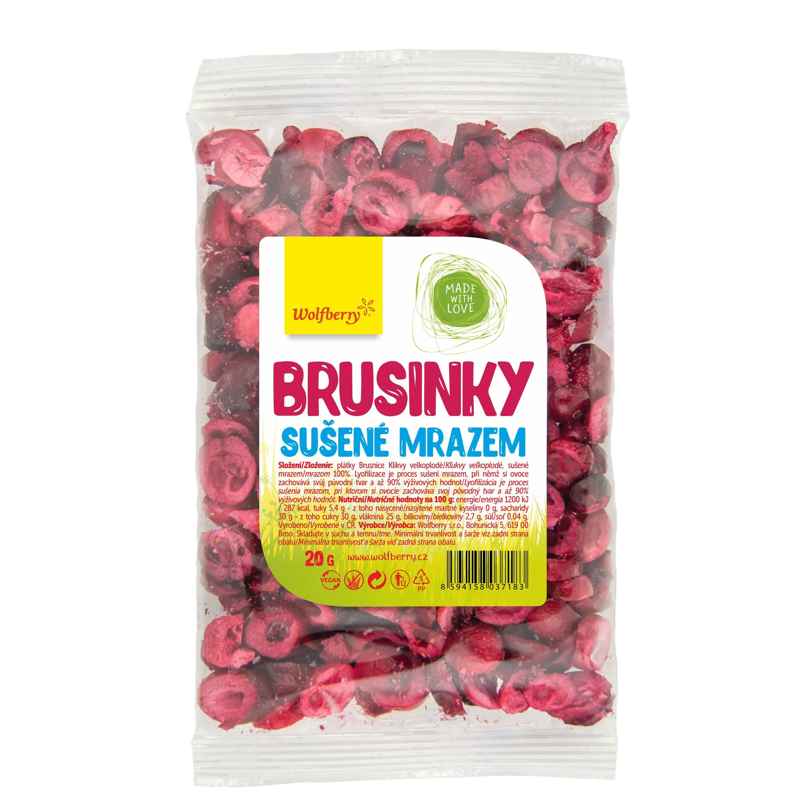 Wolfberry Brusinky lyofilizované 20 g