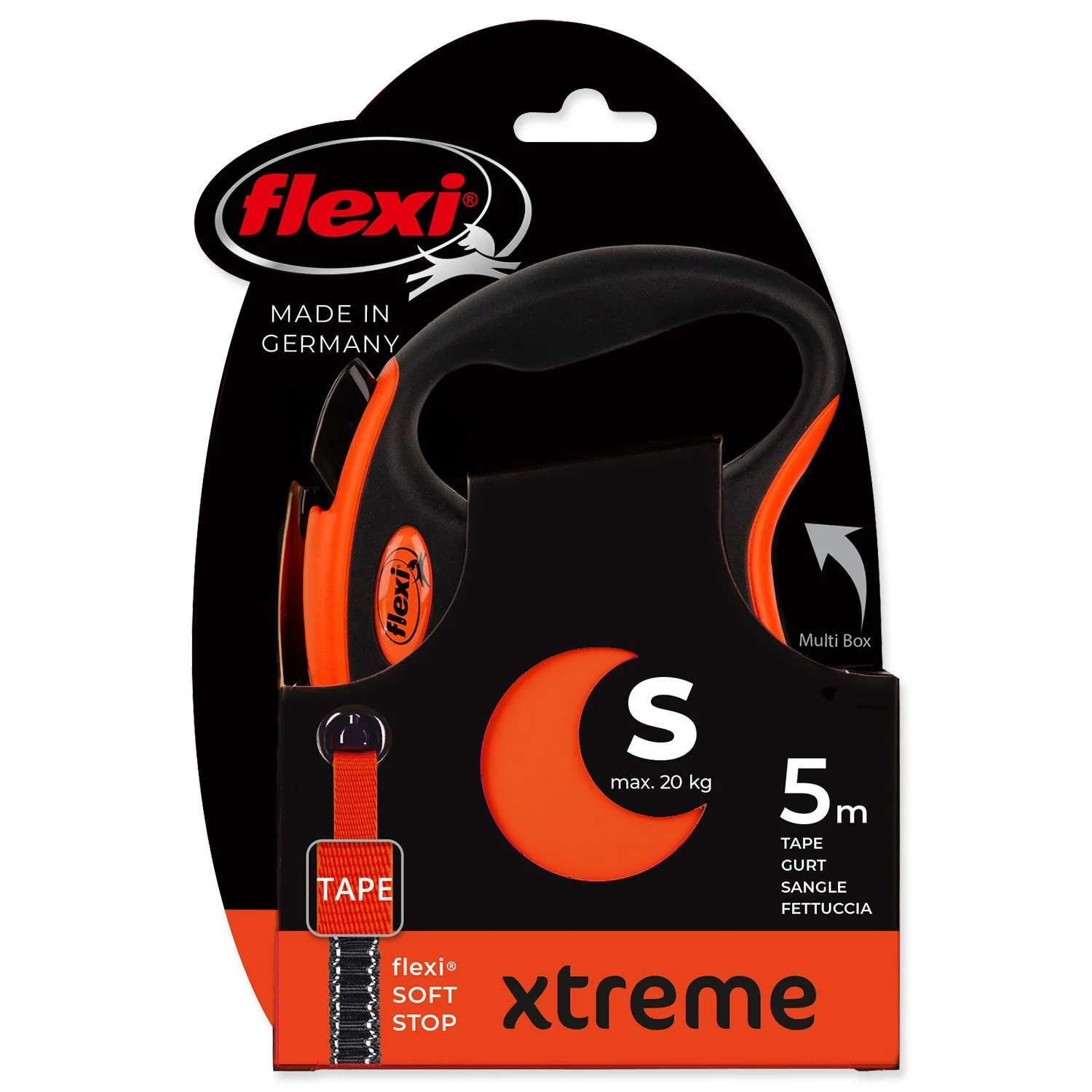 Flexi Vodítko Xtreme páska S oranžové 5m