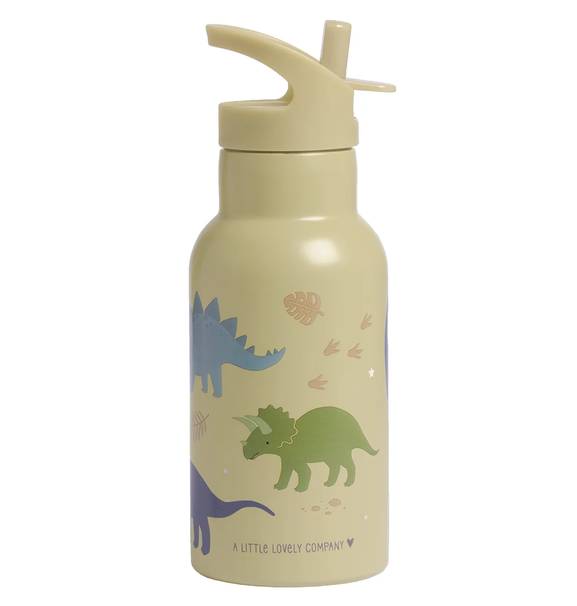 A Little Lovely Company nerezová lahev na pití, 350 ml - dinosauři