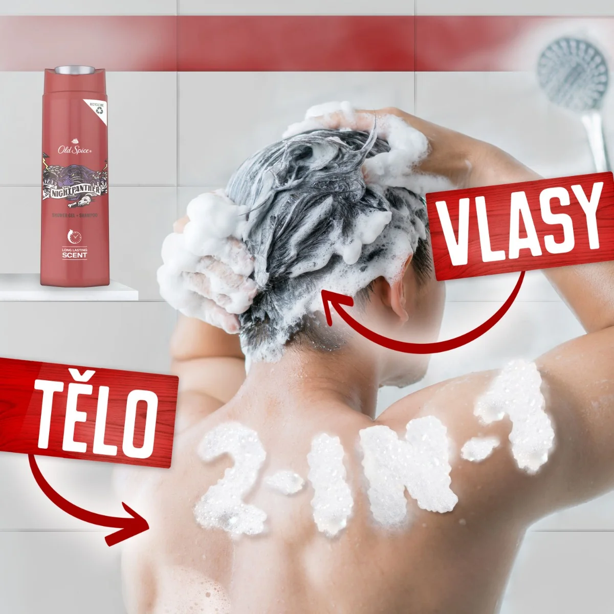 Old Spice NightPanther Pánský sprchový gel a šampon 400 ml