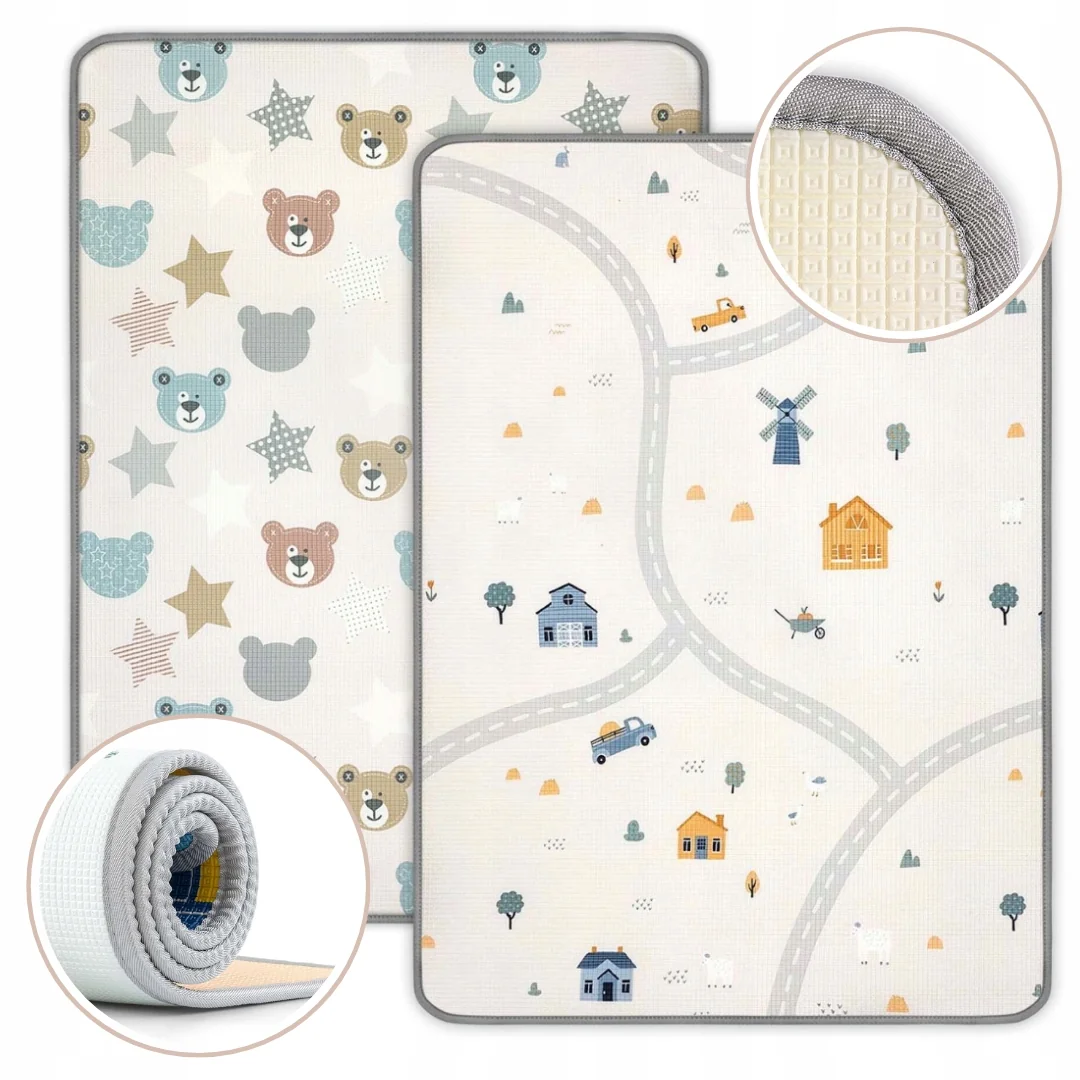 Milly Mally Pěnová podložka KINDER 178×120 cm – oboustranná hrací podložka pro děti
