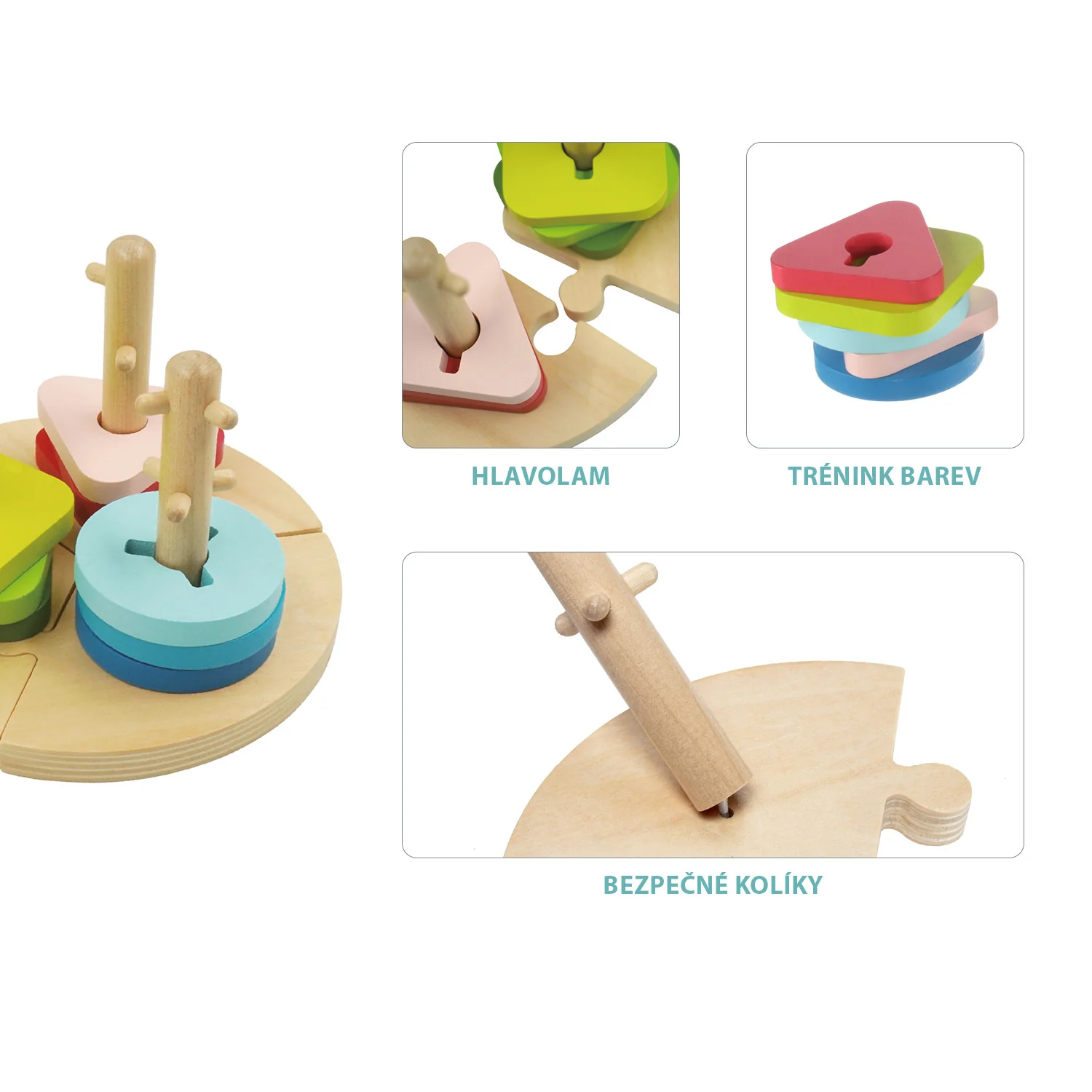 Zopa Dřevěné Montessori puzzle, Wood