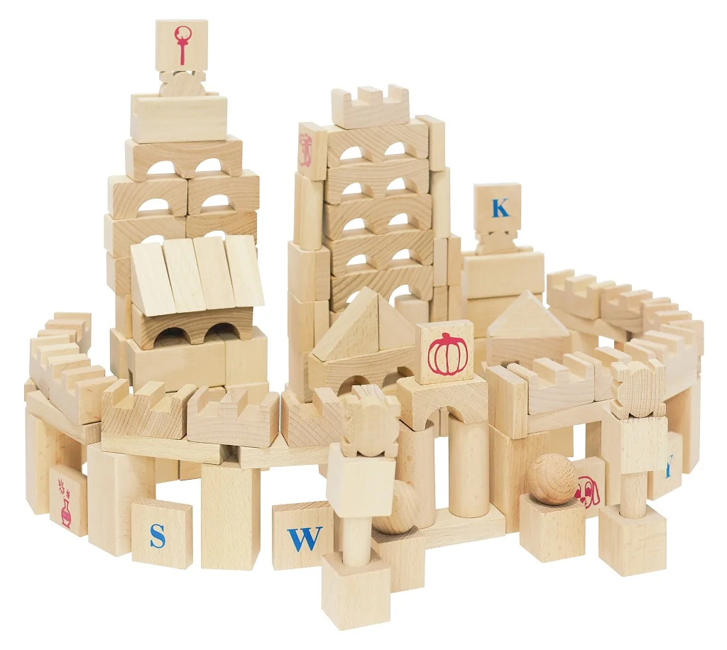 2Kids Toys Kostky přírodní XL 220 ks