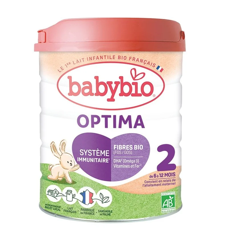 Babybio Optima 2 Pokračovací kojenecké bio mléko s probiotiky a prebiotiky 800 g
