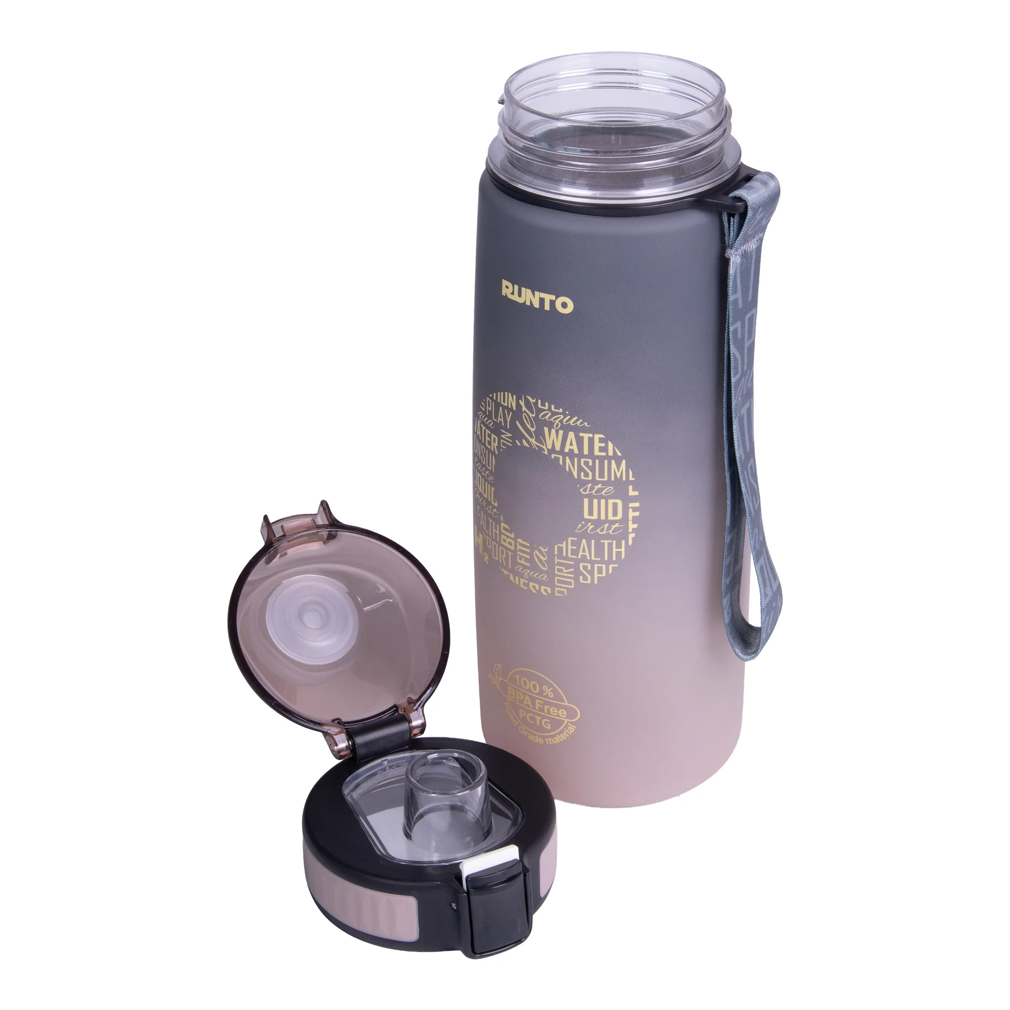 RUNTO Láhev AQUA-GO 800ml Brown