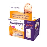Femibion 2 s vitaminem D3 60 tablet + 60 tobolek + dárek Bi-Oil 25ml