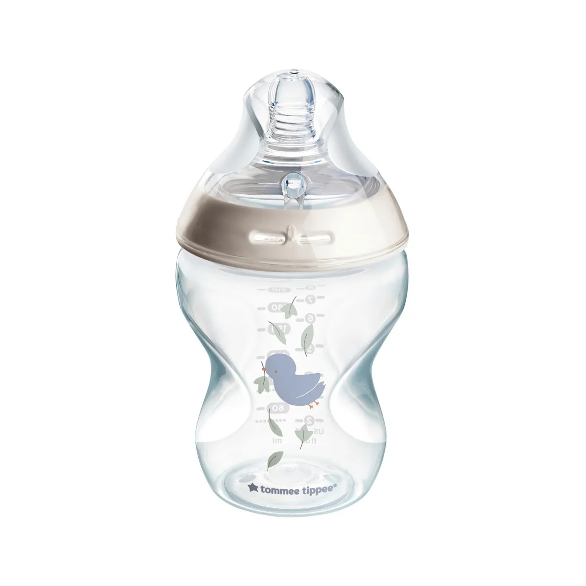 Tommee Tippee Natural Start Samosterilizační kojenecká lahev s Anti-Colic savičkou Pomalý průtok 0m+ 260 ml 1 ks ptáček