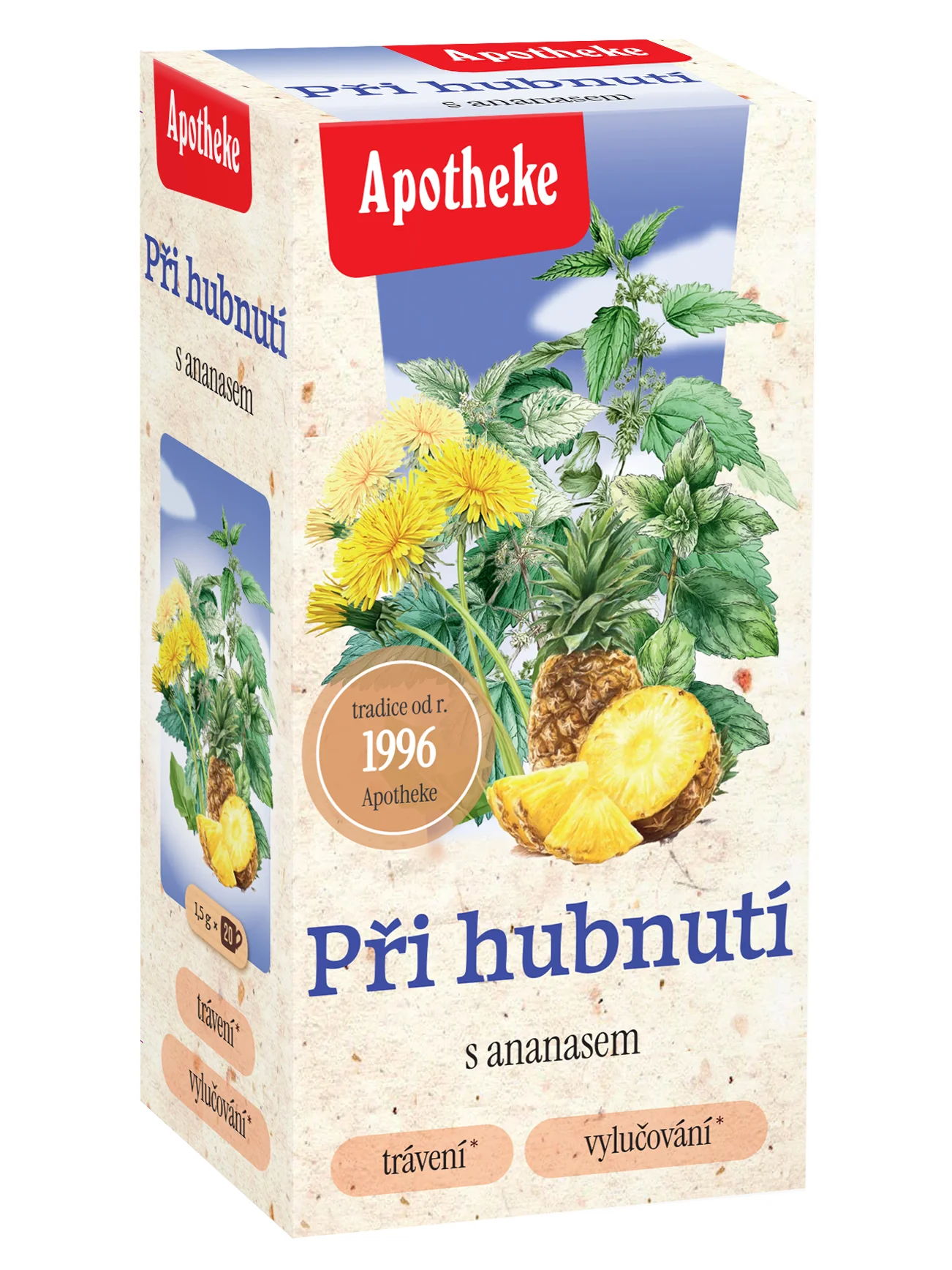 Apotheke Při hubnutí s ananasem čaj nálevové sáčky 20x1,5 g