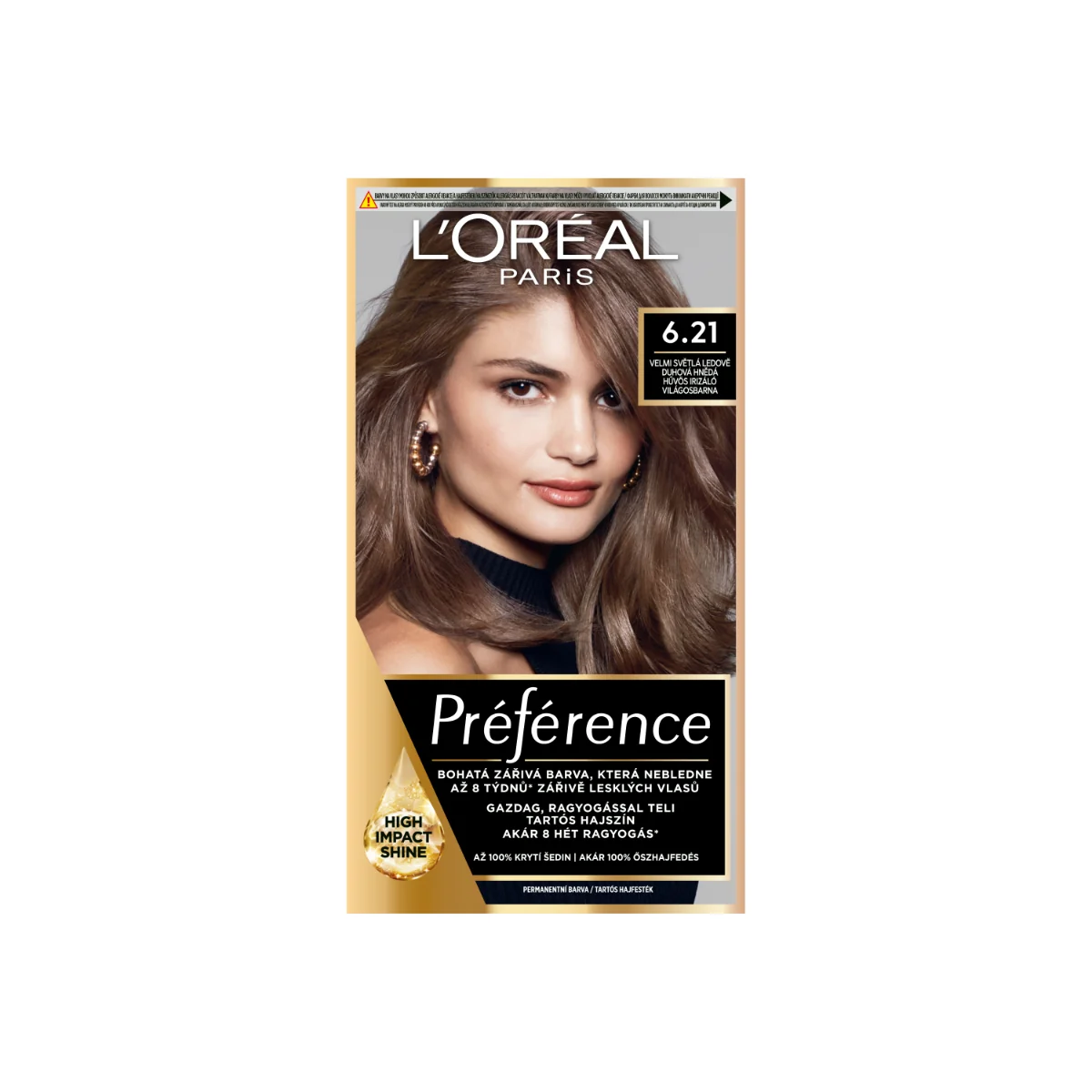 Loréal Paris Preference 6.21 velmi světlá ledově duhová hnědá