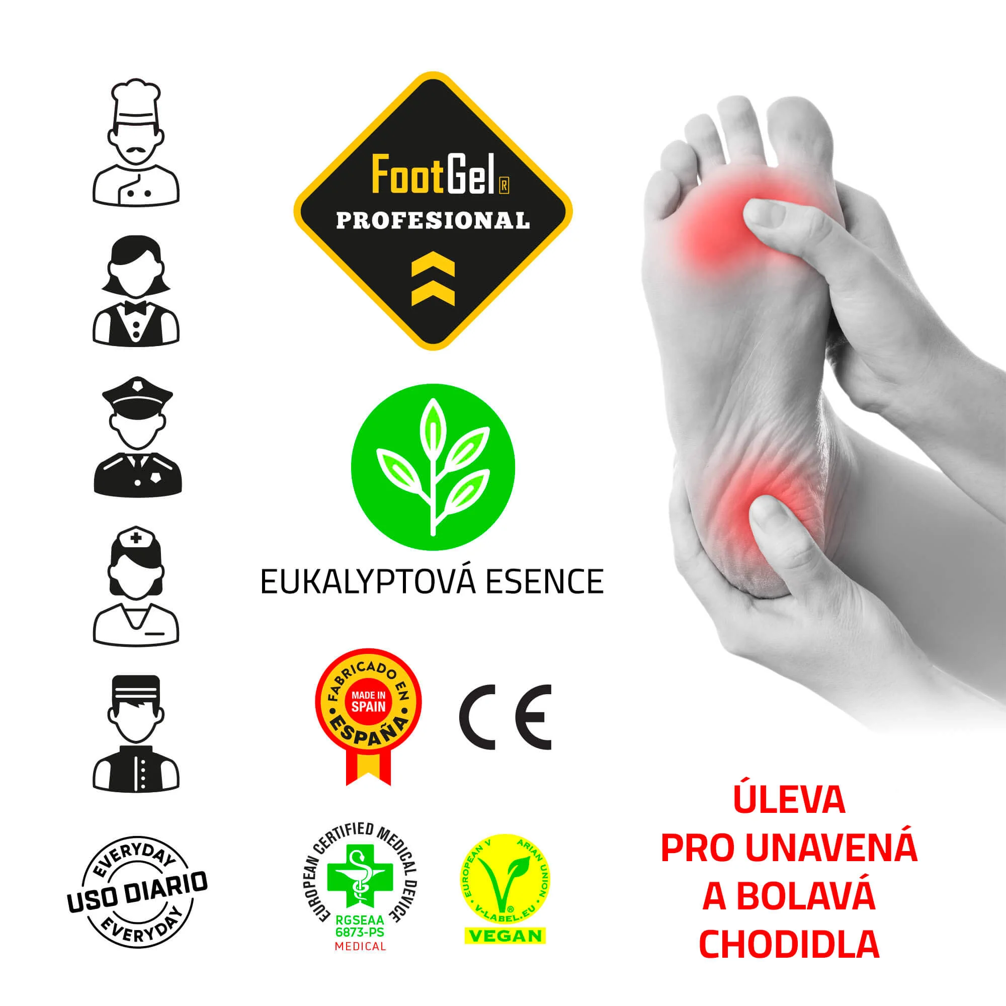 FOOTGEL Vložky do bot PROFESIONAL EU 39-42