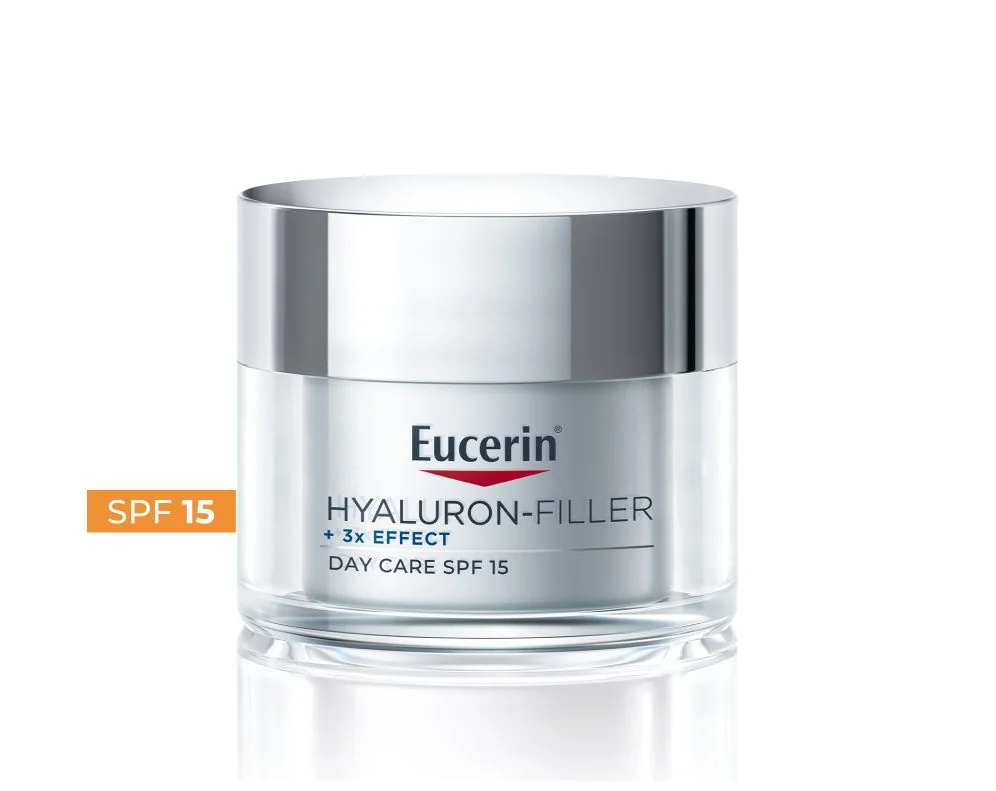 Eucerin Hyaluron-Filler + 3x Effect SPF 15 denní krém pro suchou pleť 50 ml