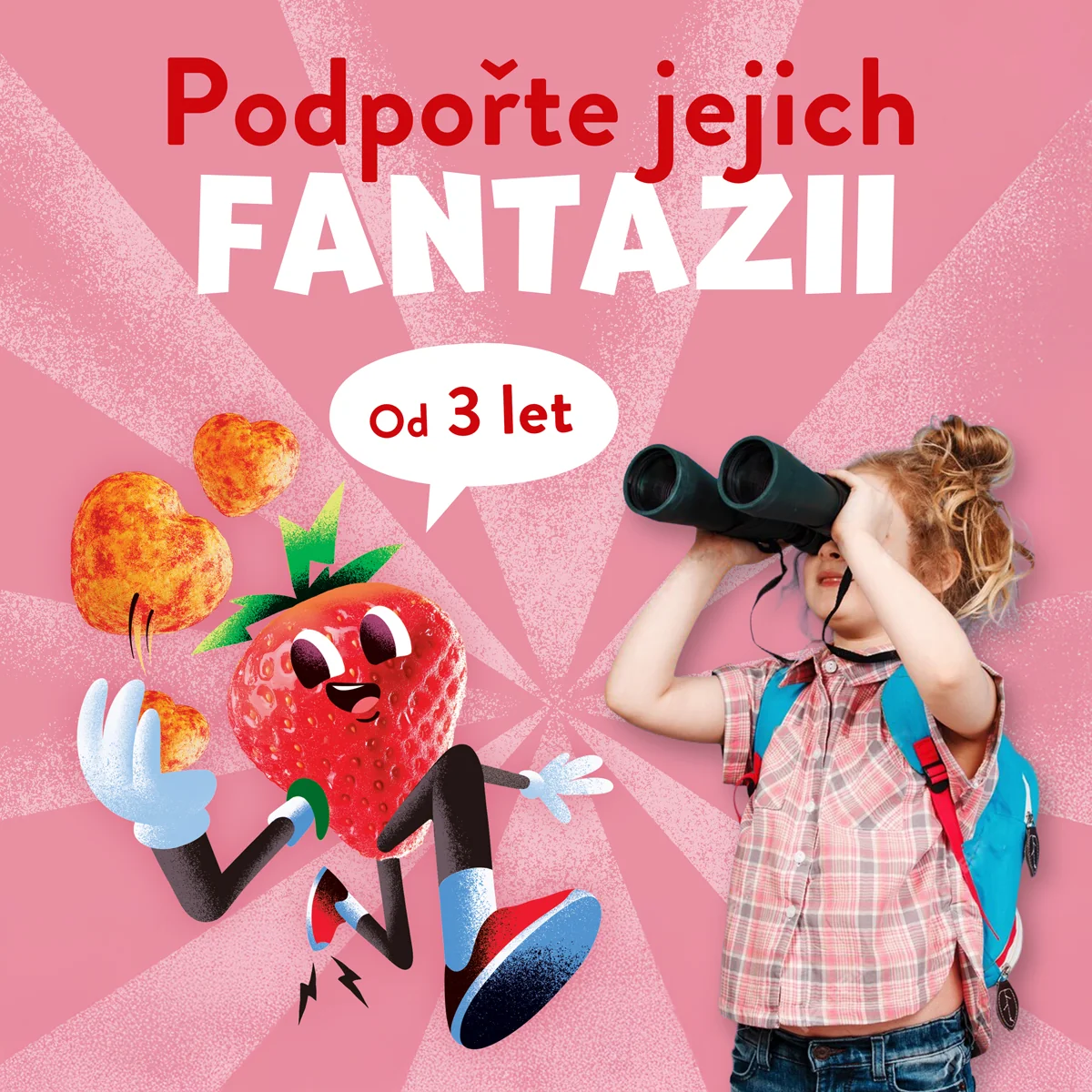 Goodies Křupky Srdíčka Banán a jahoda 30 g