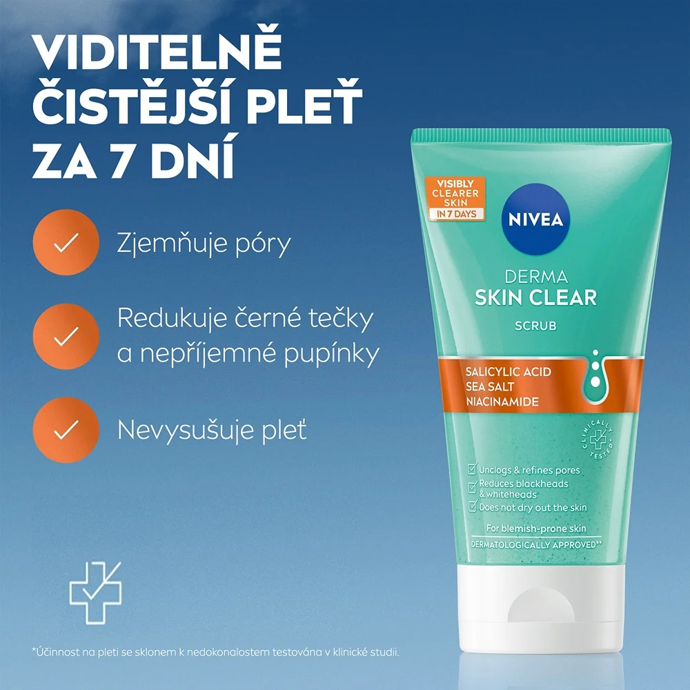 Nivea Derma Skin Clear peeling 150 ml