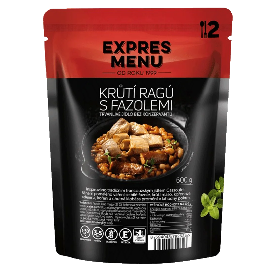 EXPRES MENU Krůtí ragů s fazolemi 600 g (2 porce)