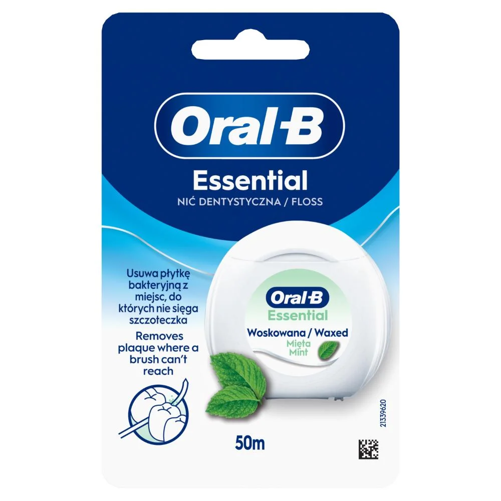 Oral-B Essential voskovaná zubní nit 50 ml mátová