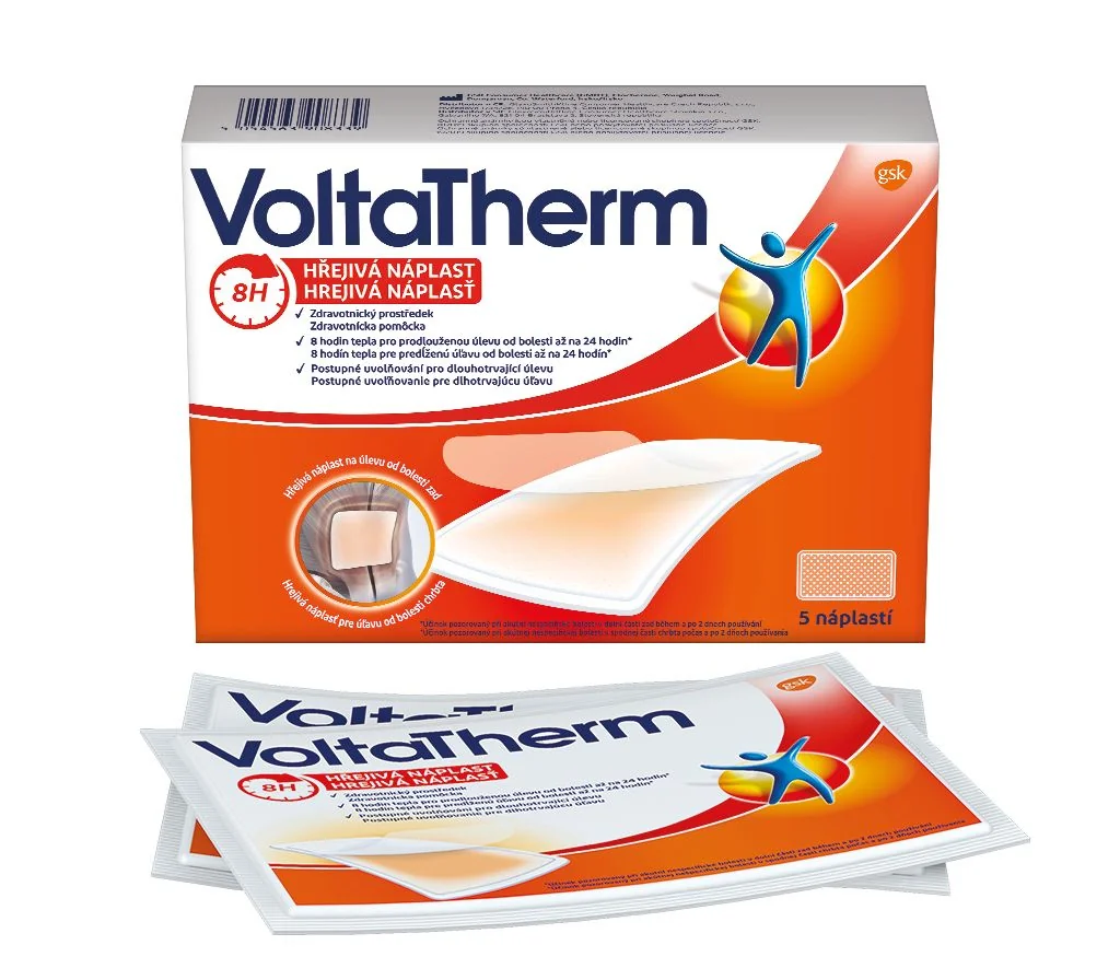 VoltaTherm Hřejivá náplast na úlevu od bolesti zad 5 náplastí