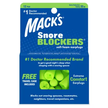 MACKS Snore Blockers špunty do uší 12 párů