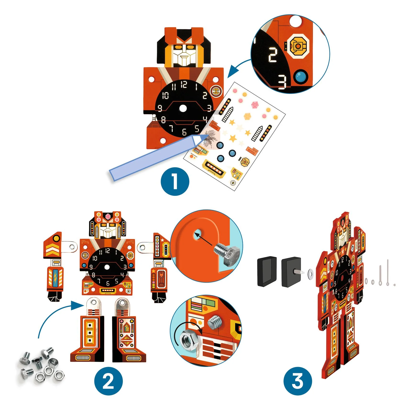 Djeco DIY Hodiny Robot 