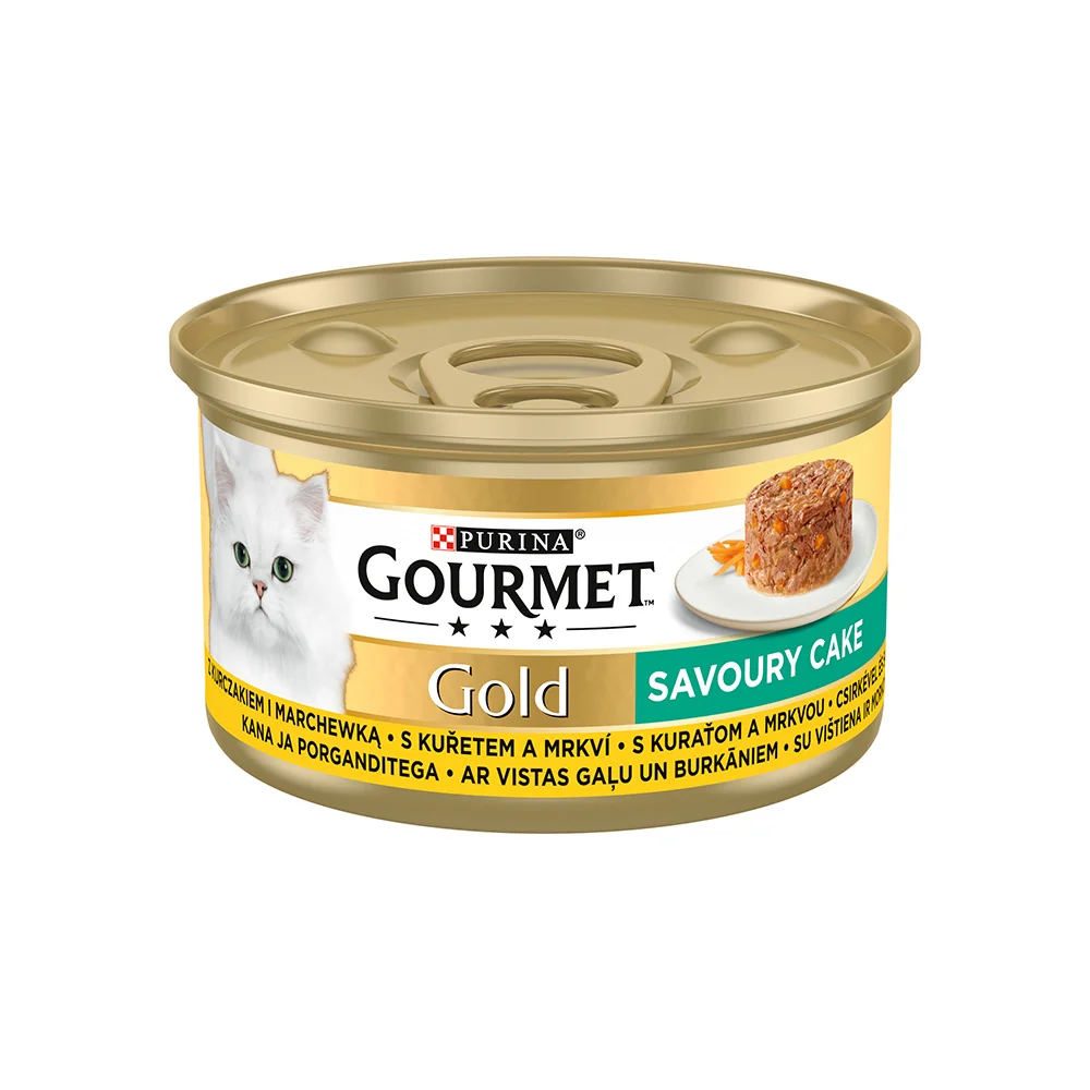 Purina Gourmet Gold Savoury Cake kuře konzerva pro kočky 85 g
