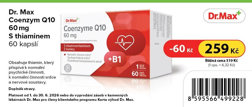 Dr. Max Coenzyme Q10 60 mg 60 kapslí Dr. Max Coenzyme Q10 60 mg 60 kapslí